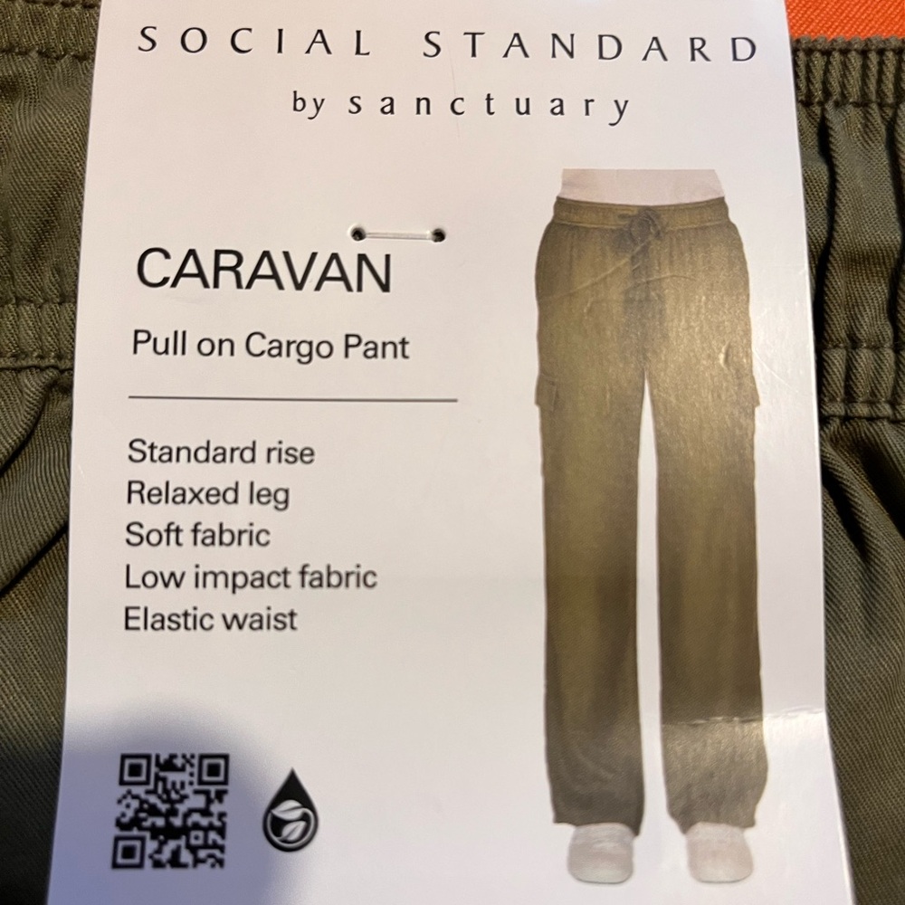 Women’s Olive Green Pull-On Cargo Pants